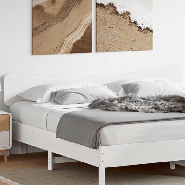 ARDEBO.de - Kopfteil Weiß 200 cm Massivholz Kiefer