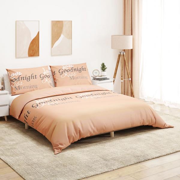 ARDEBO.de - Bettwäsche-Set Rosa 140x200 cm Baumwolle
