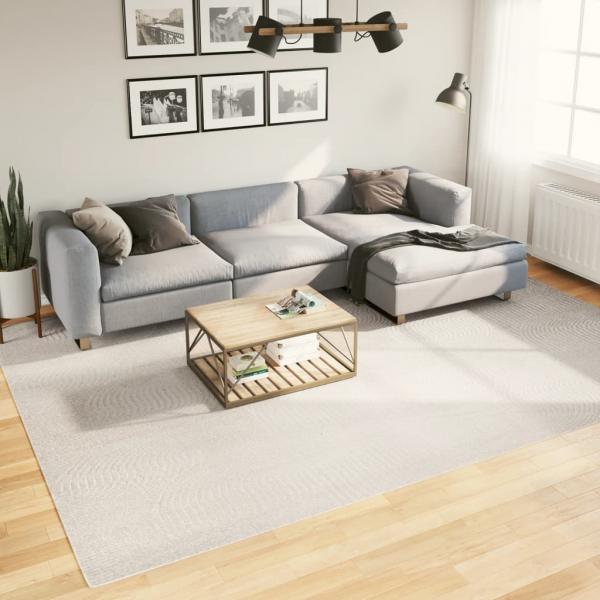 ARDEBO.de - Teppich IZA Kurzflor Skandinavischer Look Creme 240x340 cm