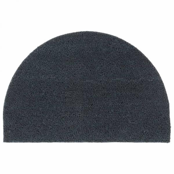 ARDEBO.de - Fußmatte Dunkelgrau Halbrund 40x60 cm Kokosfaser Getuftet