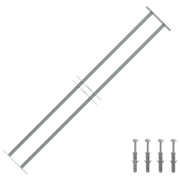 Fenstergitter Verstellbar mit 2 Querstäben 1000-1500 mm