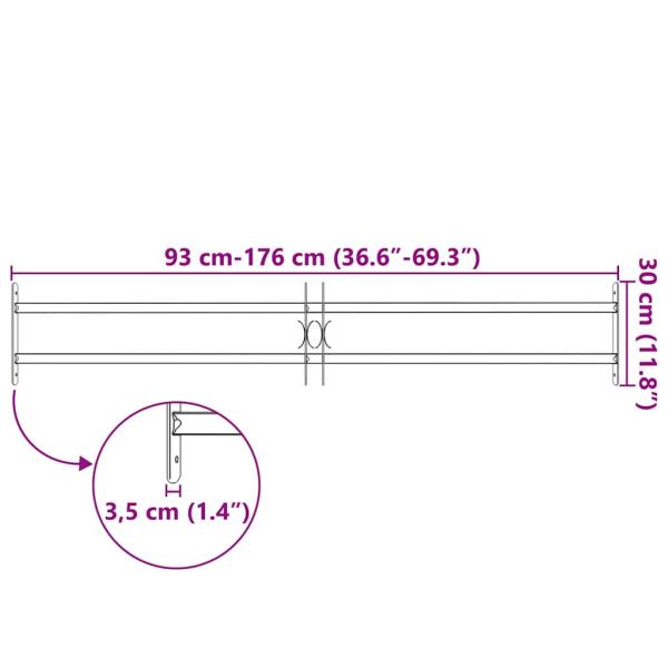 Fenstergitter Verstellbar mit 2 Querstäben 1000-1500 mm