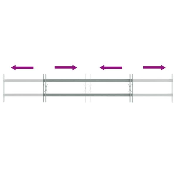 Fenstergitter Verstellbar mit 2 Querstäben 1000-1500 mm