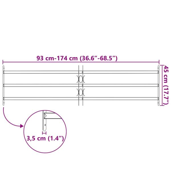 Fenstergitter Verstellbar mit 3 Querstäben 1000-1500 mm