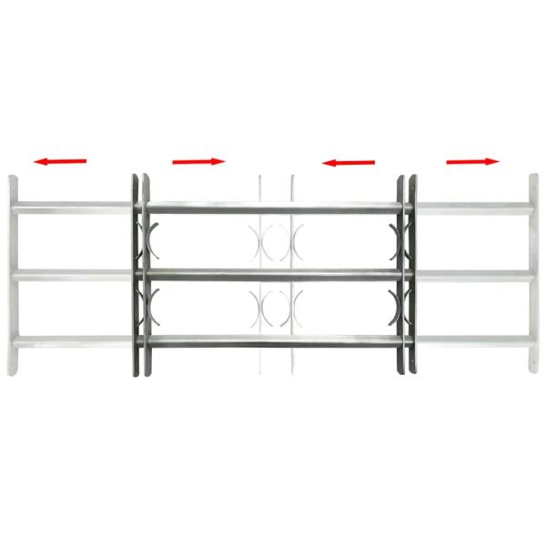 Fenstergitter Verstellbar mit 3 Querstäben 1000-1500 mm
