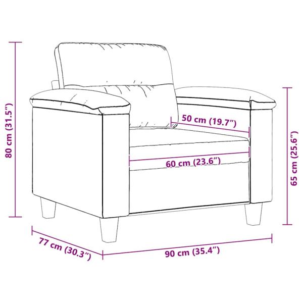 Sessel Creme 60 cm Mikrofasergewebe