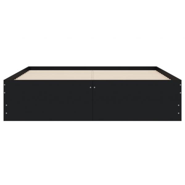 Bettgestell mit Schubladen Schwarz 120x200 cm Holzwerkstoff