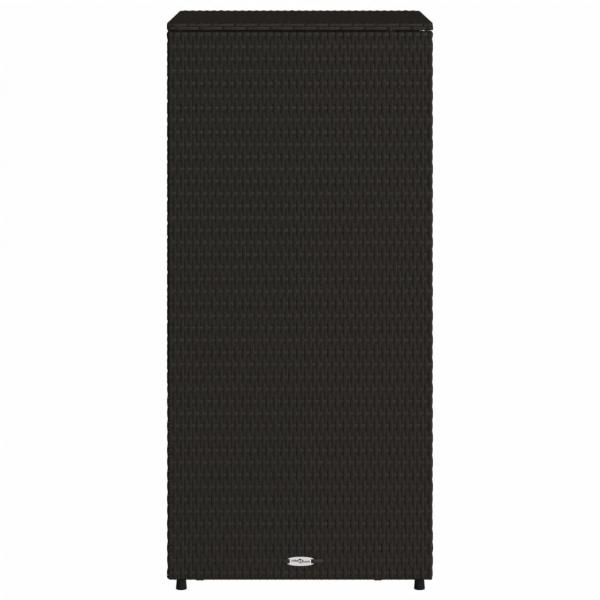 Gartenschrank Schwarz 50x55x115 cm Poly Rattan