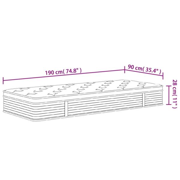 Matratze Taschenfederkern Medium Plus 90x190 cm