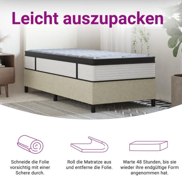Matratze Taschenfederkern Medium Plus 90x190 cm