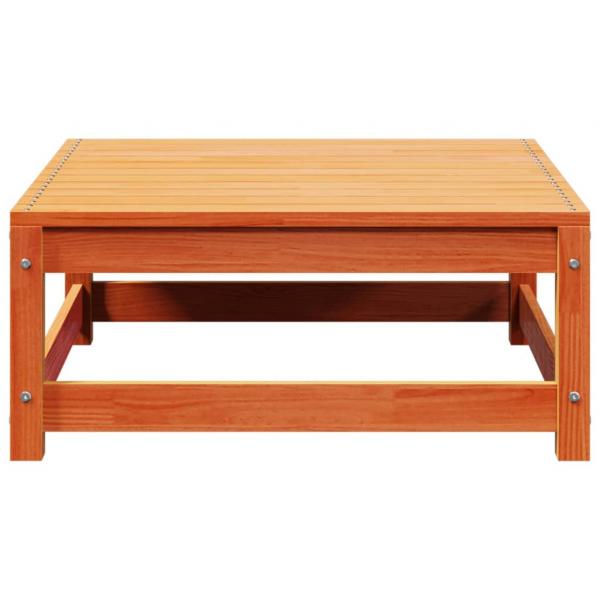 Gartenhocker Wachsbraun 70x70x30 cm Massivholz Kiefer