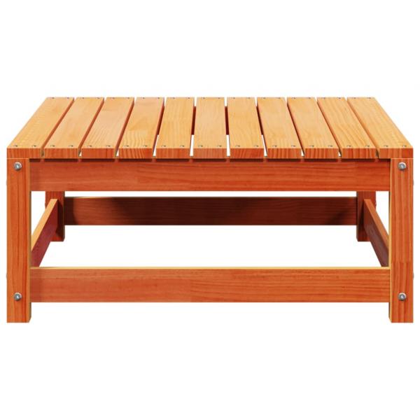 Gartenhocker Wachsbraun 70x70x30 cm Massivholz Kiefer