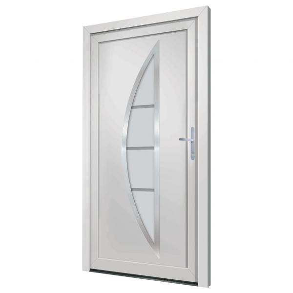 Haustür Weiß 98x208 cm PVC