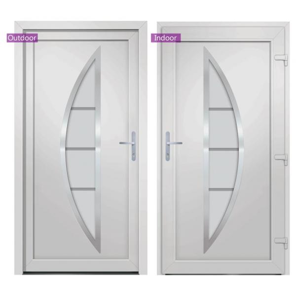 Haustür Weiß 98x208 cm PVC