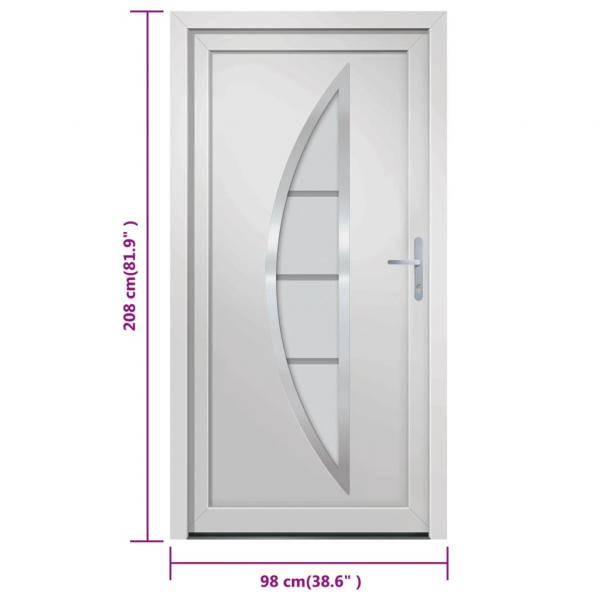 Haustür Weiß 98x208 cm PVC