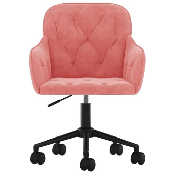 Bürostuhl Drehbar Rosa Samt
