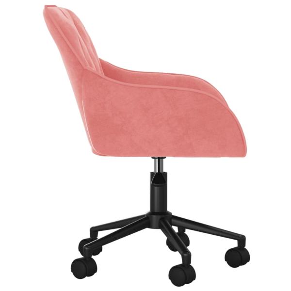 Bürostuhl Drehbar Rosa Samt