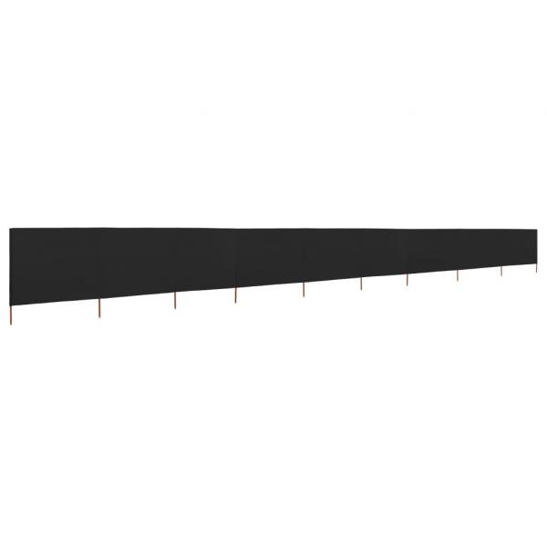ARDEBO.de - 9-teiliges Windschutzgewebe 1200 x 80 cm Schwarz