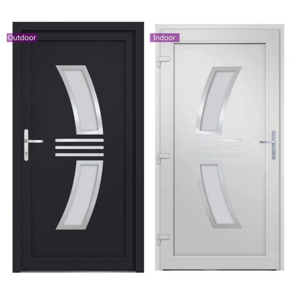 Haustür Anthrazit 88x200 cm PVC