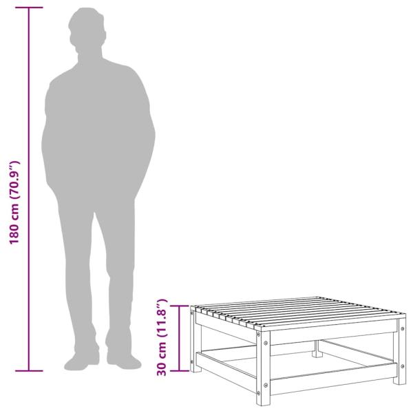 Gartenhocker 70x70x30 cm Kiefernholz Imprägniert