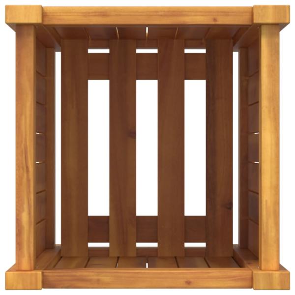 Pflanzkübel mit Einlage 31x31x50 cm Massivholz Akazie