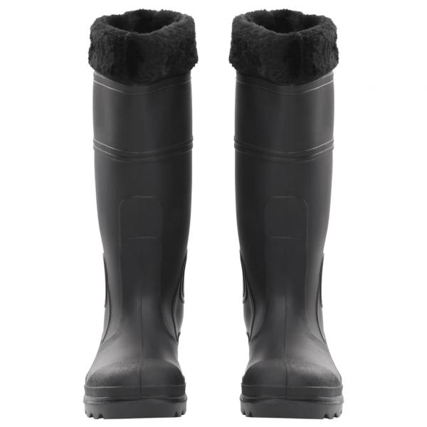 Gummistiefel mit Herausnehmbarem Innenfutter Schwarz Gr. 39 PVC