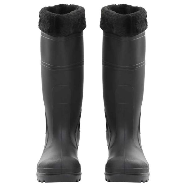 Gummistiefel mit Herausnehmbarem Innenfutter Schwarz Gr. 39 PVC