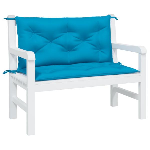 Gartenbank-Auflagen 2 Stk. Hellblau 100x50x7 cm Oxford-Gewebe