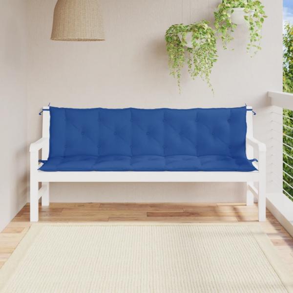 ARDEBO.de - Gartenbank-Auflagen 2 Stk. Blau 180x50x7 cm Oxford-Gewebe