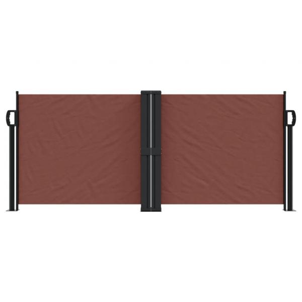 Seitenmarkise Ausziehbar Braun 100x1000 cm