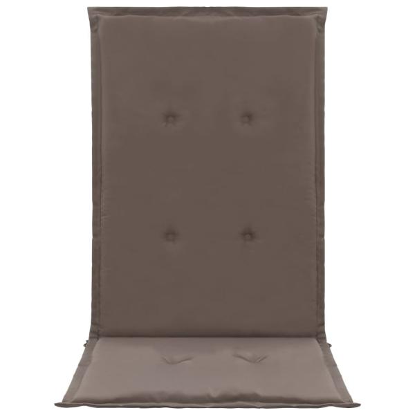 Gartenstuhlauflagen für Hochlehner 2Stk. Taupe 120x50x3cm Stoff