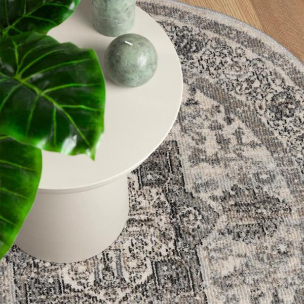 Teppich ARBIZU Indoor und Outdoor Vintage-Design Ø 120 cm