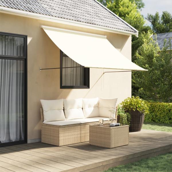 ARDEBO.de - Markise Einziehbar Creme 200x150 cm Stoff und Stahl