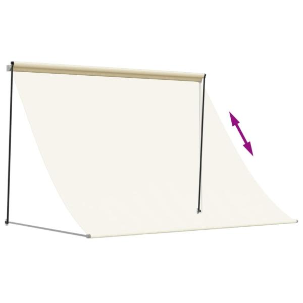 Markise Einziehbar Creme 200x150 cm Stoff und Stahl