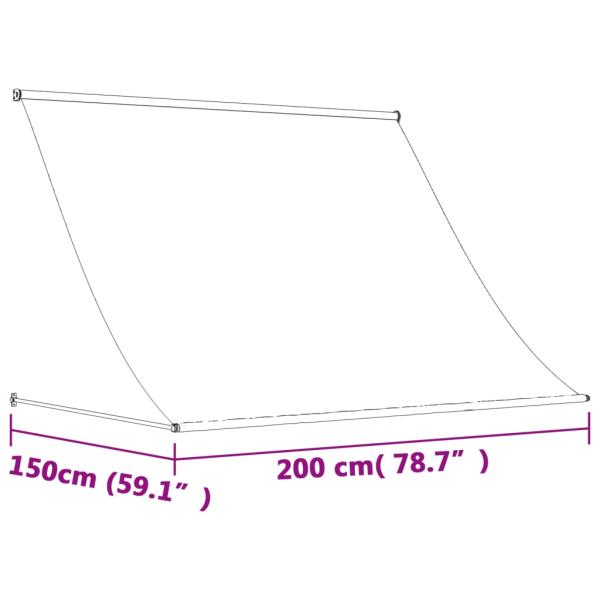 Markise Einziehbar Creme 200x150 cm Stoff und Stahl