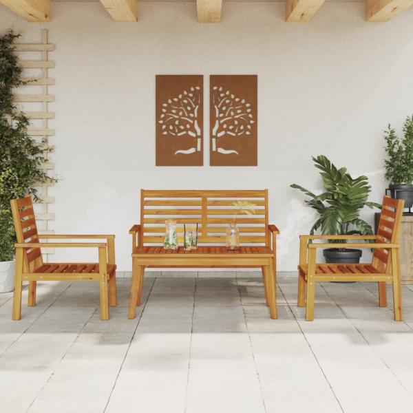 ARDEBO.de - 4-tlg. Garten-Lounge-Set Massivholz Akazie