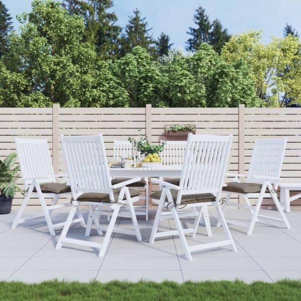 ARDEBO.de - Stuhlkissen 6 Stk. Taupe 40x40x7 cm Oxford-Gewebe