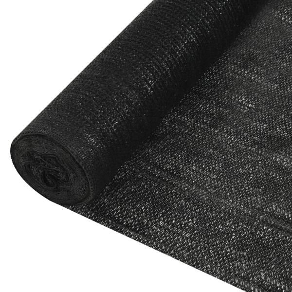 ARDEBO.de - Zaunblende Schwarz 2x10 m HDPE 150 g/m² 