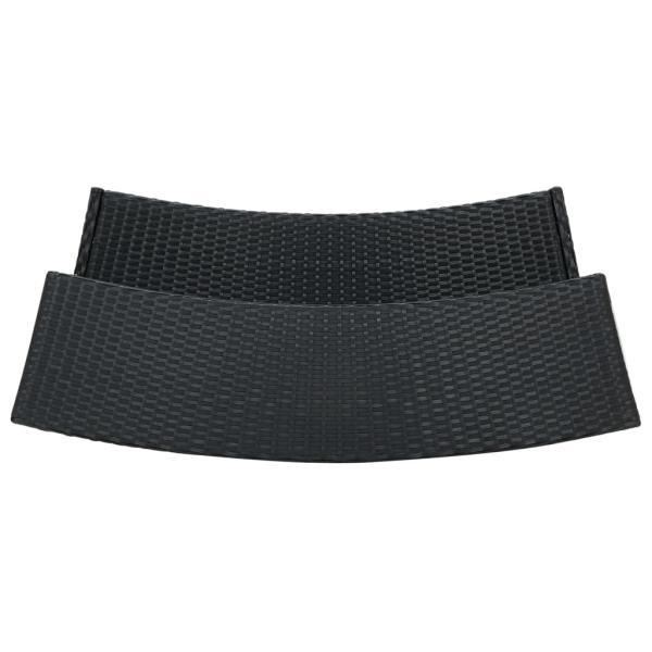 4-tlg. Gartenbar-Set mit Kissen Schwarz
