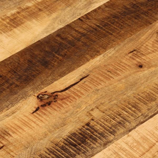 Tischplatte Ø 80x1,5 cm Rund Raues Massives Mangoholz