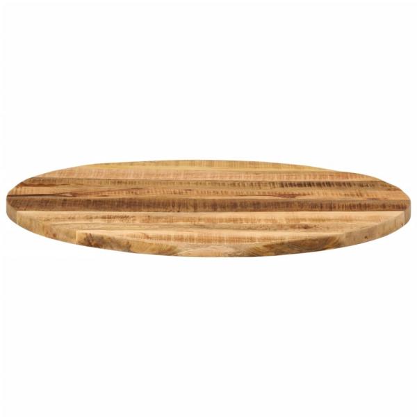 Tischplatte Ø 70x2,5 cm Rund Raues Massives Mangoholz