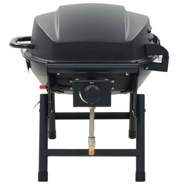 Tragbarer Gasgrill mit Kochzone Schwarz