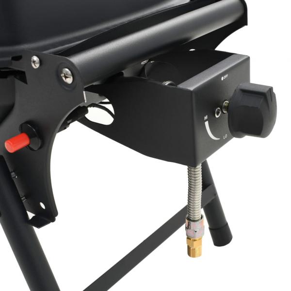 Tragbarer Gasgrill mit Kochzone Schwarz