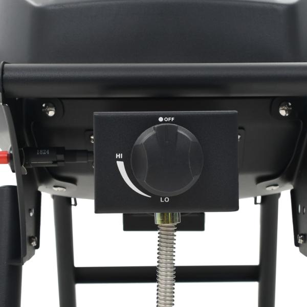 Tragbarer Gasgrill mit Kochzone Schwarz