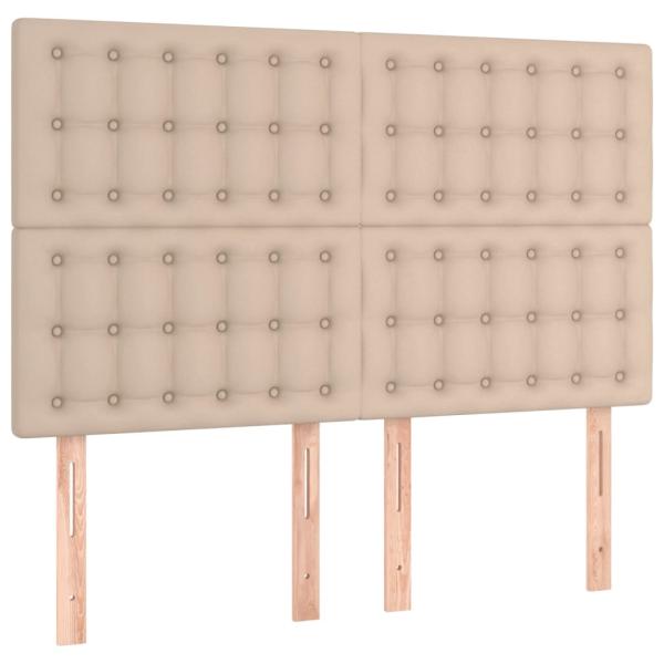Boxspringbett Matratze Cappuccino-Braun 140x190cm Kunstleder