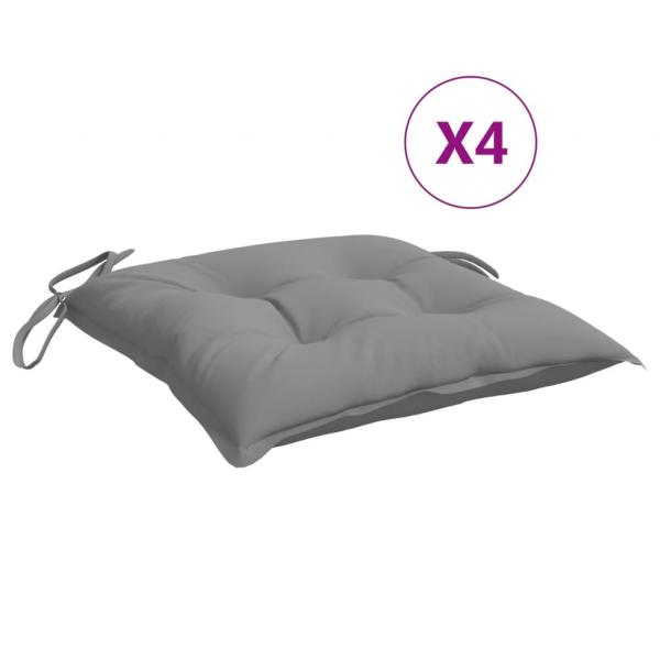 Stuhlkissen 4 Stk. Grau 50x50x7 cm Oxford-Gewebe