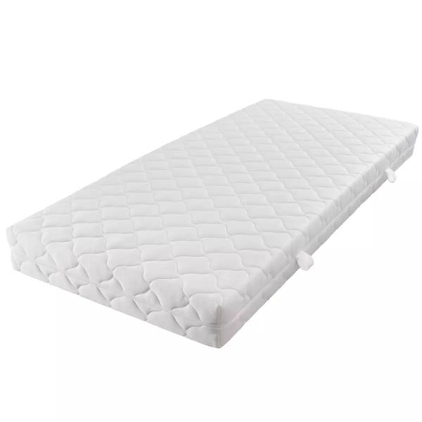Bett mit Matratze Schwarz Metall 180×200 cm