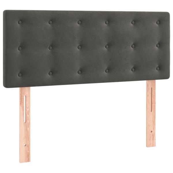 Boxspringbett mit Matratze Dunkelgrau 120x190 cm Samt
