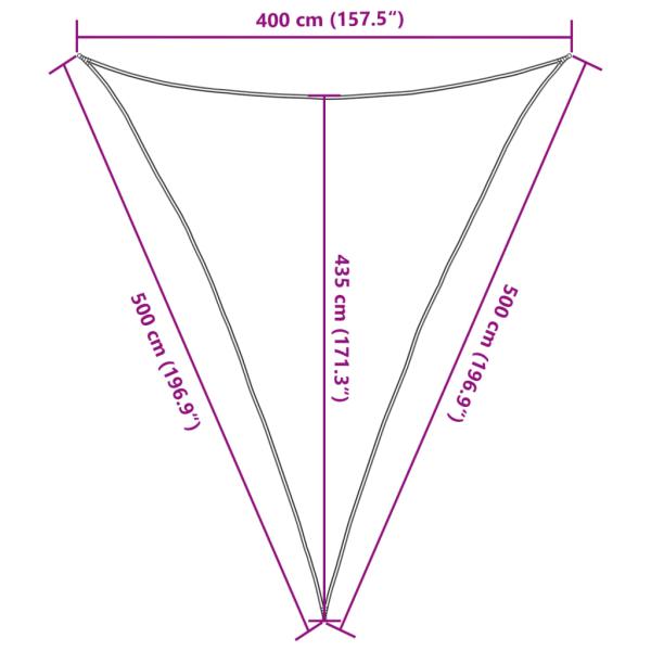 Sonnensegel 160 g/m² Cremeweiß 4x5x5 m HDPE