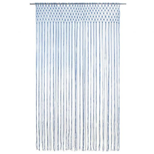 Makramee Vorhang Blau 140x240 cm Baumwolle